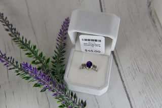 925 Vntg Deep Amethyst Ring - 7 MTS