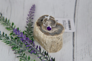 925 Vntg Deep Amethyst Ring - 7 MTS