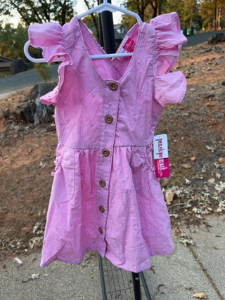 NWT Penelope Mack Size 3T pink flutter sleeve dress