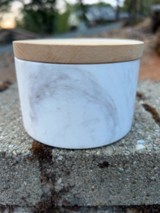 Threshold Marble/Wood Salt Cellar Beechwood Lid