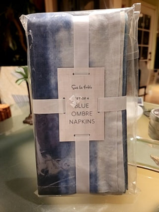 Napkins Sur la table Blue Ombre