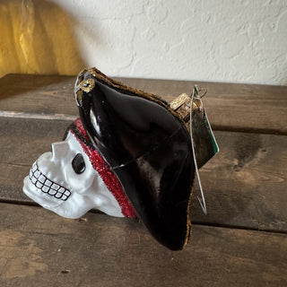 Blown Glass Jolly Roger Pirate Ornament MTS|106714