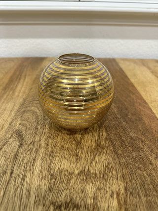 Rounded Gold Stripe Vase MTS
