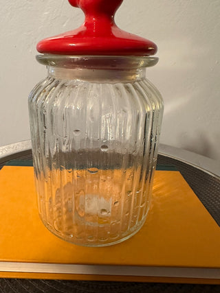 Chicken Glass Jar Red Top MTS|145041