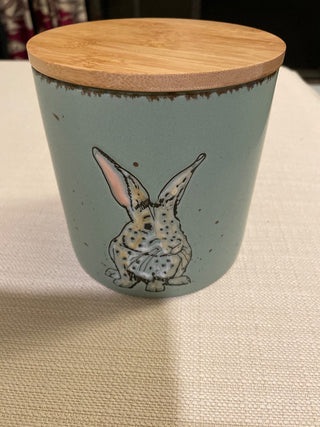 Easter Bunny Canister Jar Container Ceramic Lid Jar NEW 5” Homestylz RSV