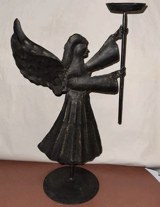 Vintage Bombay Large Metal Decorative Angel Wall Candle Holder Sconce #47 VV MTS|126929