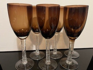 #2762 Deep Brown Stemware 6-Set RSV