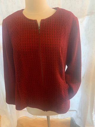 Coldwater Creek  zipper red jacket w/ side pockets MTS|127622