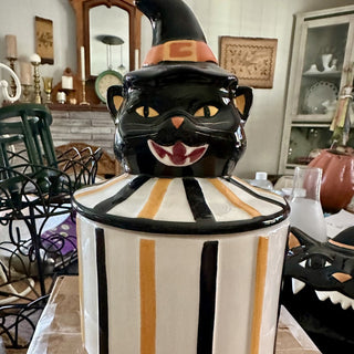 Potter's Studio Halloween Black Cat Carousel Candy Box