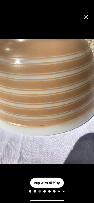 Vtg.Rare Pyrex Sandalwood Stripe Bowl|68742