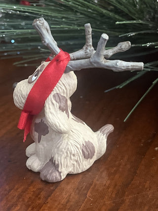 Vtg 1987 Hallmark Keepsake "Reindoggy" Christmas Ornament RSV|128010