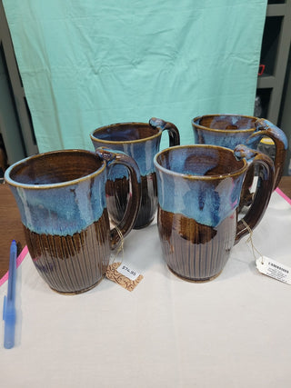 Drippy Mug In Castile Splash - Mazamar Pottery Set of 4|81929