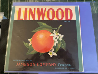 Linwood Authentic Citrus Farm Crate Label EC052 MTS|100322