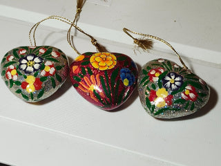 Hand painted heart ornaments RCD|145913