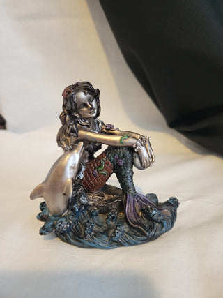 Mermaid with Dolphin Figurine RCD