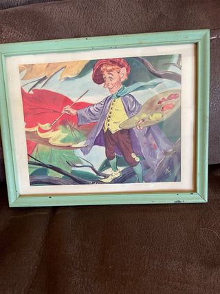 VNTG Framed "Jack Frost" Utz Print~MTS|90337