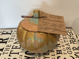4 oz Handmade Cement Sm-Pumpkin Vessel Candle|109466