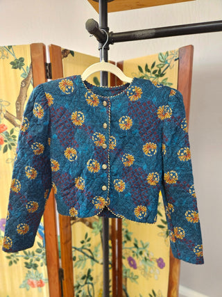 Vtg 90s Jeffrey & Dara Quilted Cropped Jacket -Size S MTS|111281