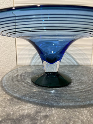 Blenko signed & stickered centerpiece bowl|66455