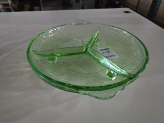 Uranium glass serving piece,RCD