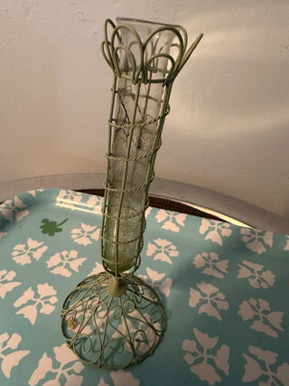 Bud Vase Green Wire MTS|115202