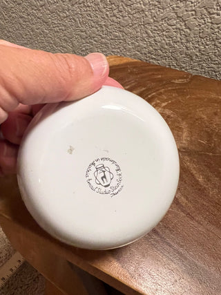 Vintage pink and gold bird trinket dish RSV|103307