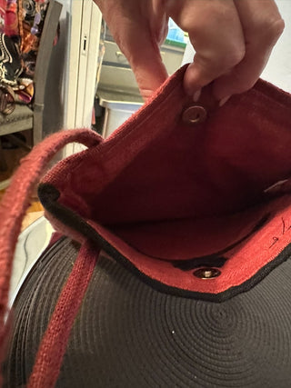 Handbag Hemp Black-Red MTS|86262