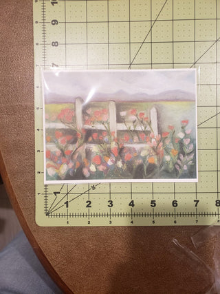 Pastel Floral/Fence Print (Original by Judy Q) RCD