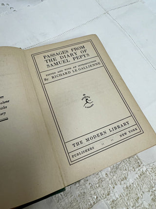 Samuel Pepys Diary edited by Richard Gallienne Book RSV