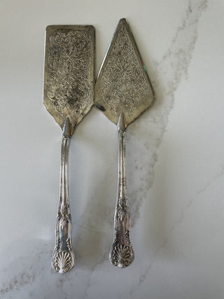 Set of 2 Vintage Serving Spoons-RSV|78591