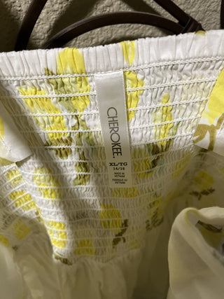 Women's Size 14/16 Short Summer Dress with Lemons RCD|119380