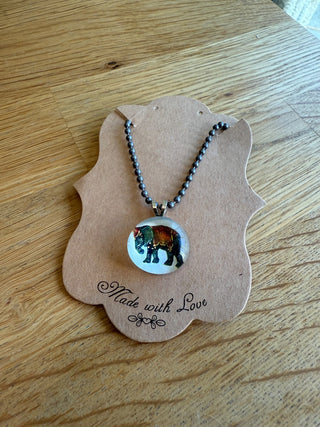 Necklace - elephant|56884