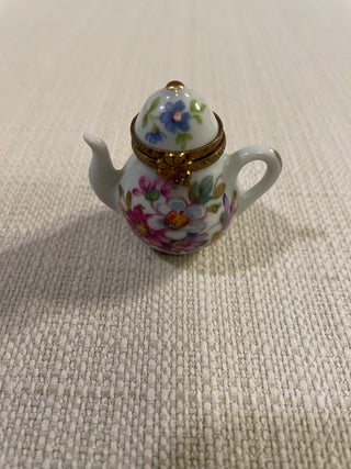 Vintage Limoges Trinket Box Teapot RSV