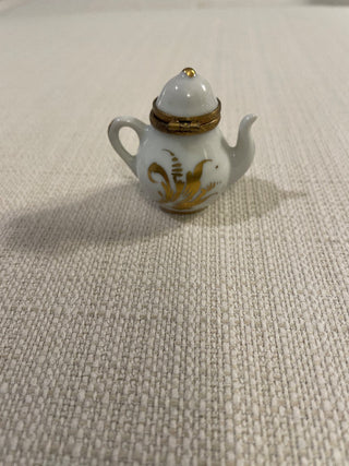 Vintage Limoges Trinket Box Teapot RSV