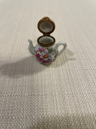 Vintage Limoges Trinket Box Teapot RSV