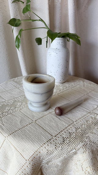 Marble Mortar & Pestle (LZD - RSV)|95825