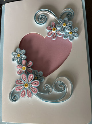 Handmade Blue Quill card|92024