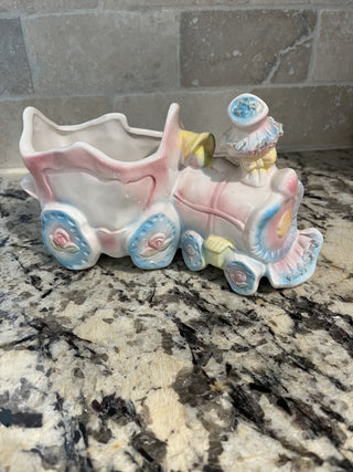 Vintage Baby Nursery Planter by Velco Pink Train RCD|75760