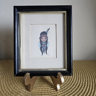 Vintage Christoffersen's Framed Indian Papoose Lithograph (BRI) - MTS|133013