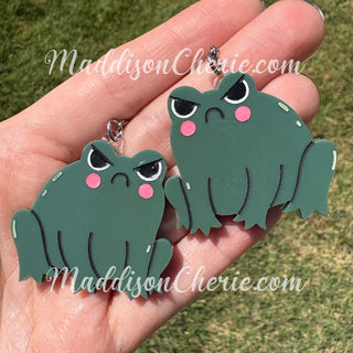 Big Grumpy Frog Earrings MTS|110137