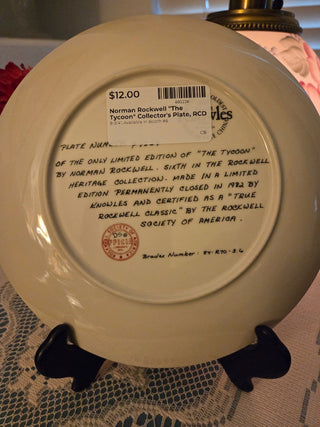 Norman Rockwell "The Tycoon" Collector's Plate, RCD