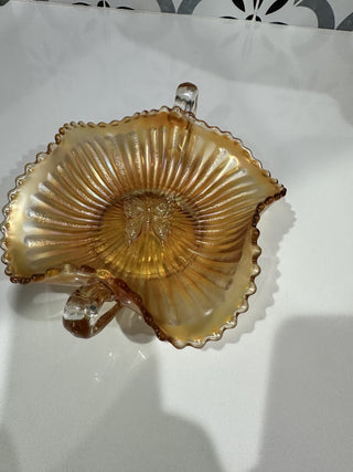 Carnival Glass Butterfly Marigold Candy Dish MTS|91977
