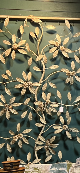 Gold/tan color metal garden wall art (7 ft x 3 ft) RCD