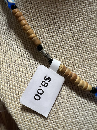 Y2K Wood and Eye Necklace|103336