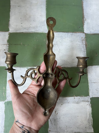 VTG Brass Candle Holder made in England F&m|94146