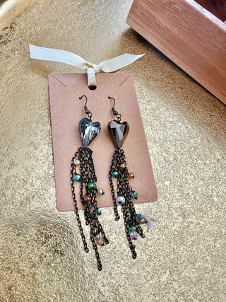 Faceted Austrian Crystal Heart Earrings|53964