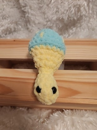 Mushroom Fidget Popper: mint green, yellow