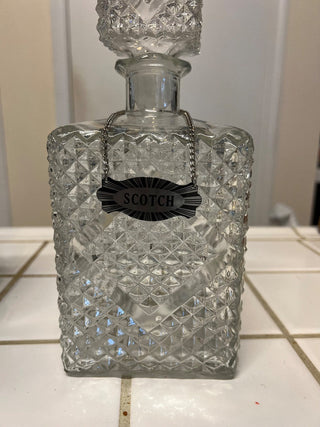 Mj94-3 VTG Diamond Cut Decanter w/tags-MTS