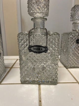 Mj94-3 VTG Diamond Cut Decanter w/tags-MTS