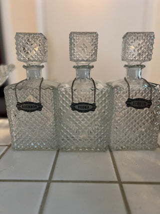 Mj94-3 VTG Diamond Cut Decanter w/tags-MTS